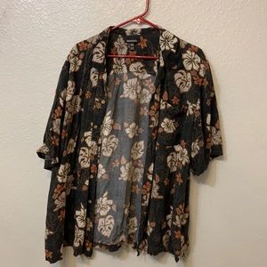 Black and orange Hawaiian shirt